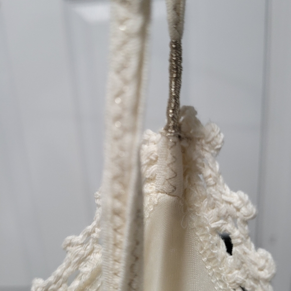 American Eagle Cream Crochet Tiered Maxi Dress - Picture 6 of 13